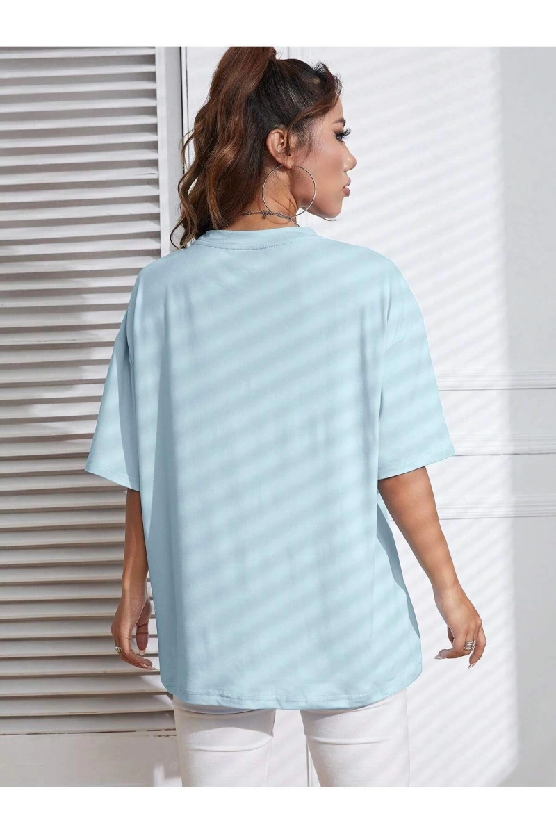 Karikatür ve Grafik tasarım Oversize T-shirt Cartoon/Letter serisi kod292