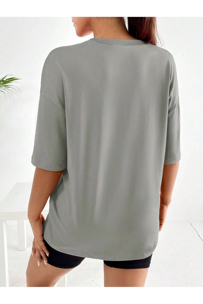 Karikatür ve Grafik tasarım Oversize T-shirt Cartoon/Letter serisi kod296