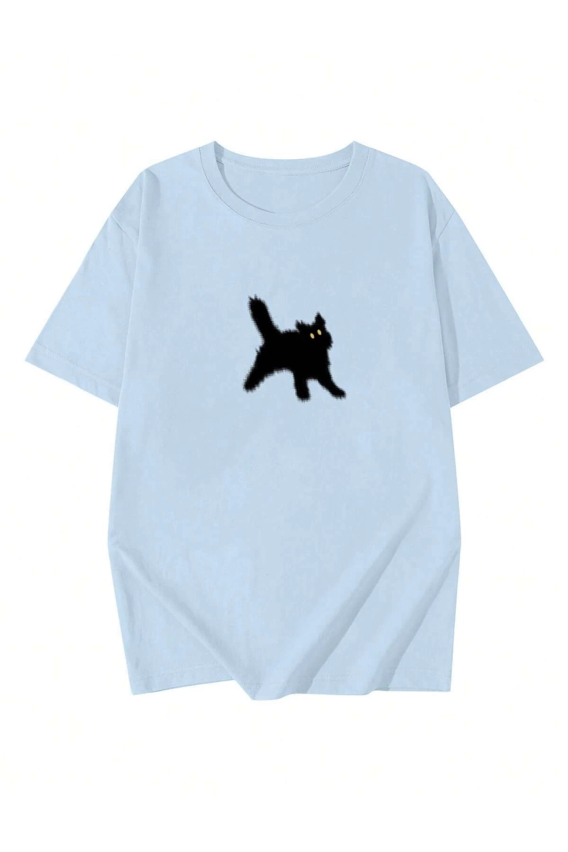 Karikatür ve Grafik tasarım Oversize T-shirt Cartoon/Letter serisi kod337