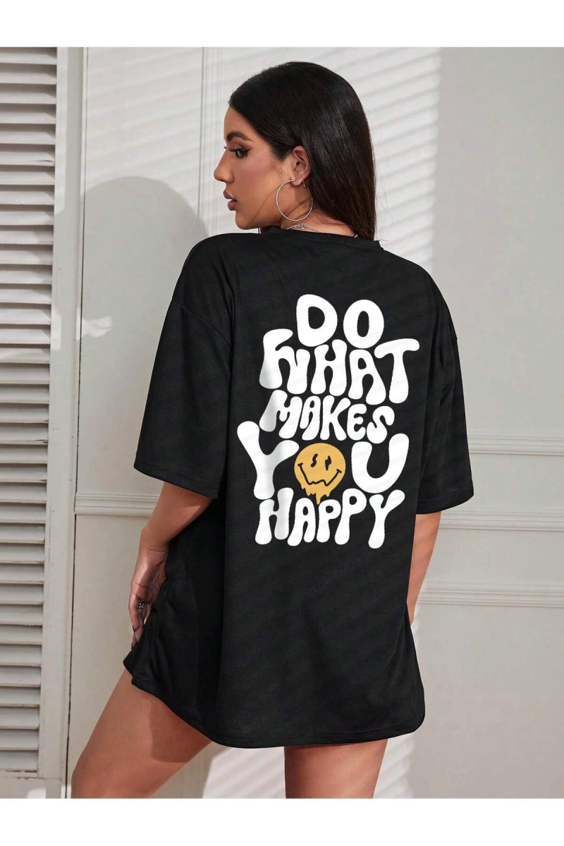 Karikatür ve Grafik tasarım Oversize T-shirt Cartoon/Letter serisi kod345