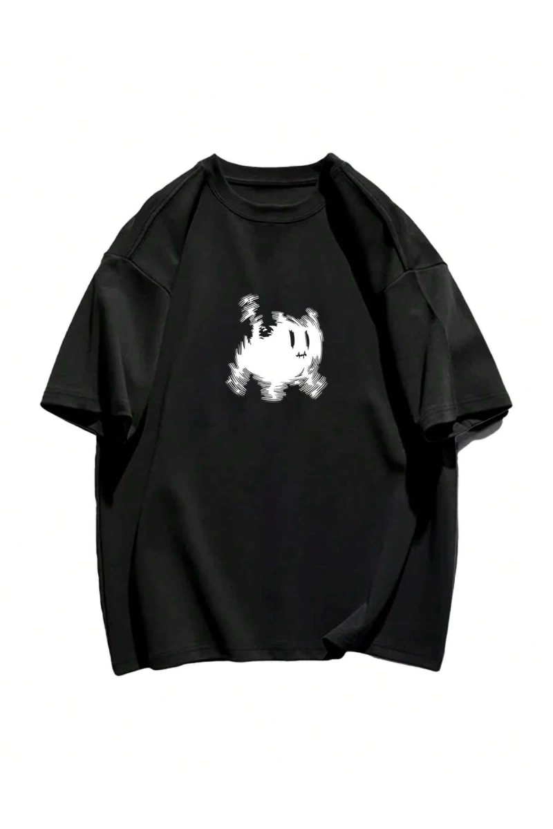Karikatür ve Grafik tasarım Oversize T-shirt Cartoon/Letter serisi kod364