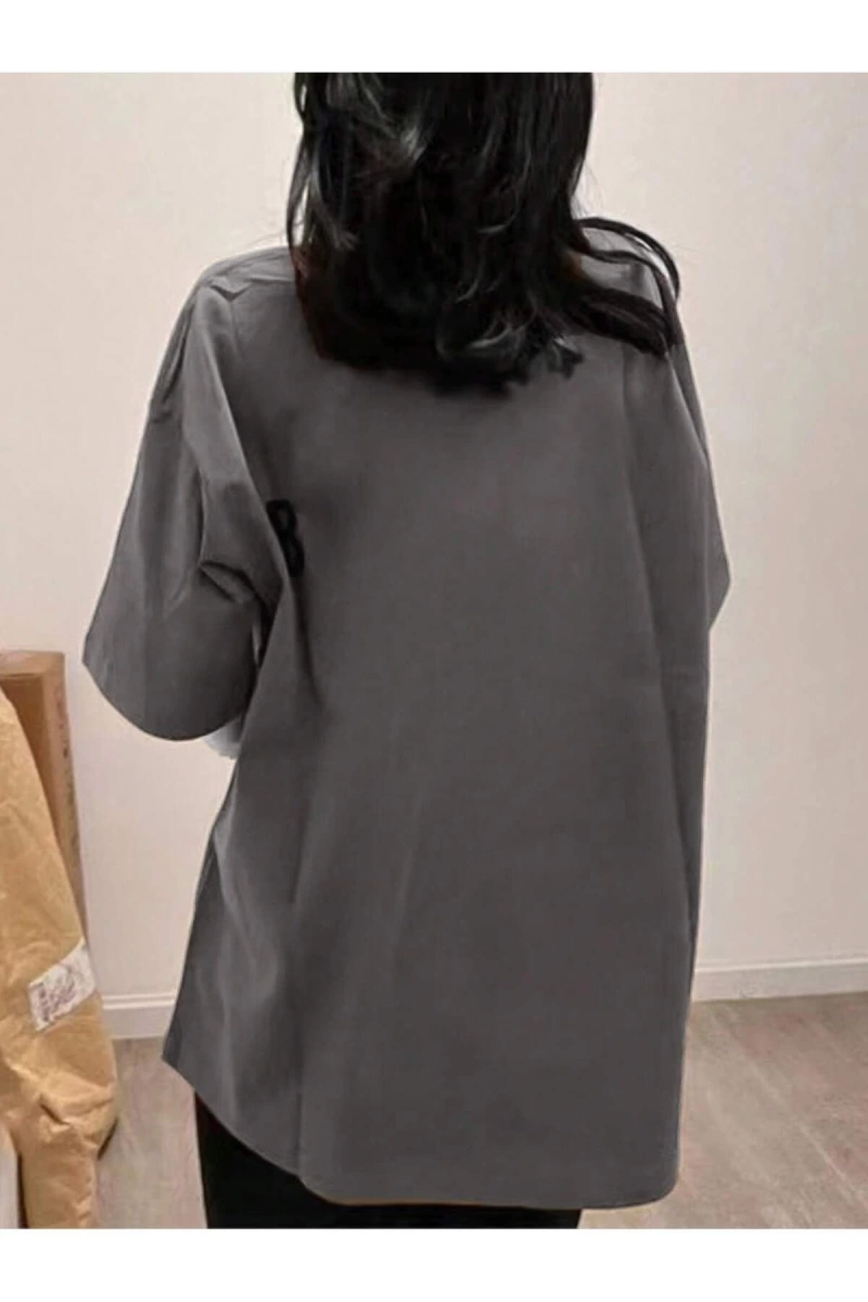 Karikatür ve Grafik tasarım Oversize T-shirt Cartoon/Letter serisi kod377