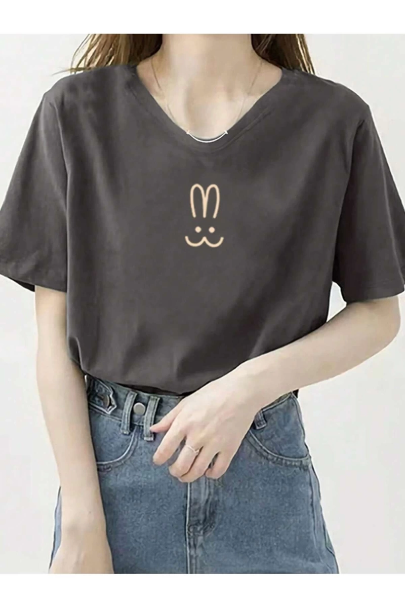Karikatür ve Grafik tasarım Oversize T-shirt Cartoon/Letter serisi kod377