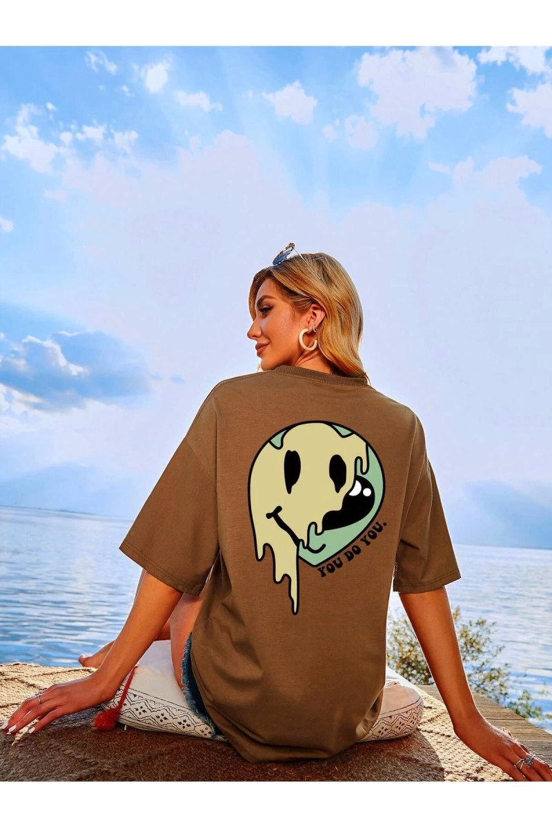 Karikatür ve Grafik tasarım Oversize T-shirt Cartoon/Letter serisi kod382