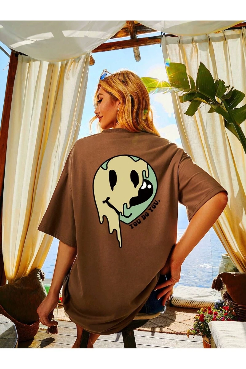 Karikatür ve Grafik tasarım Oversize T-shirt Cartoon/Letter serisi kod382