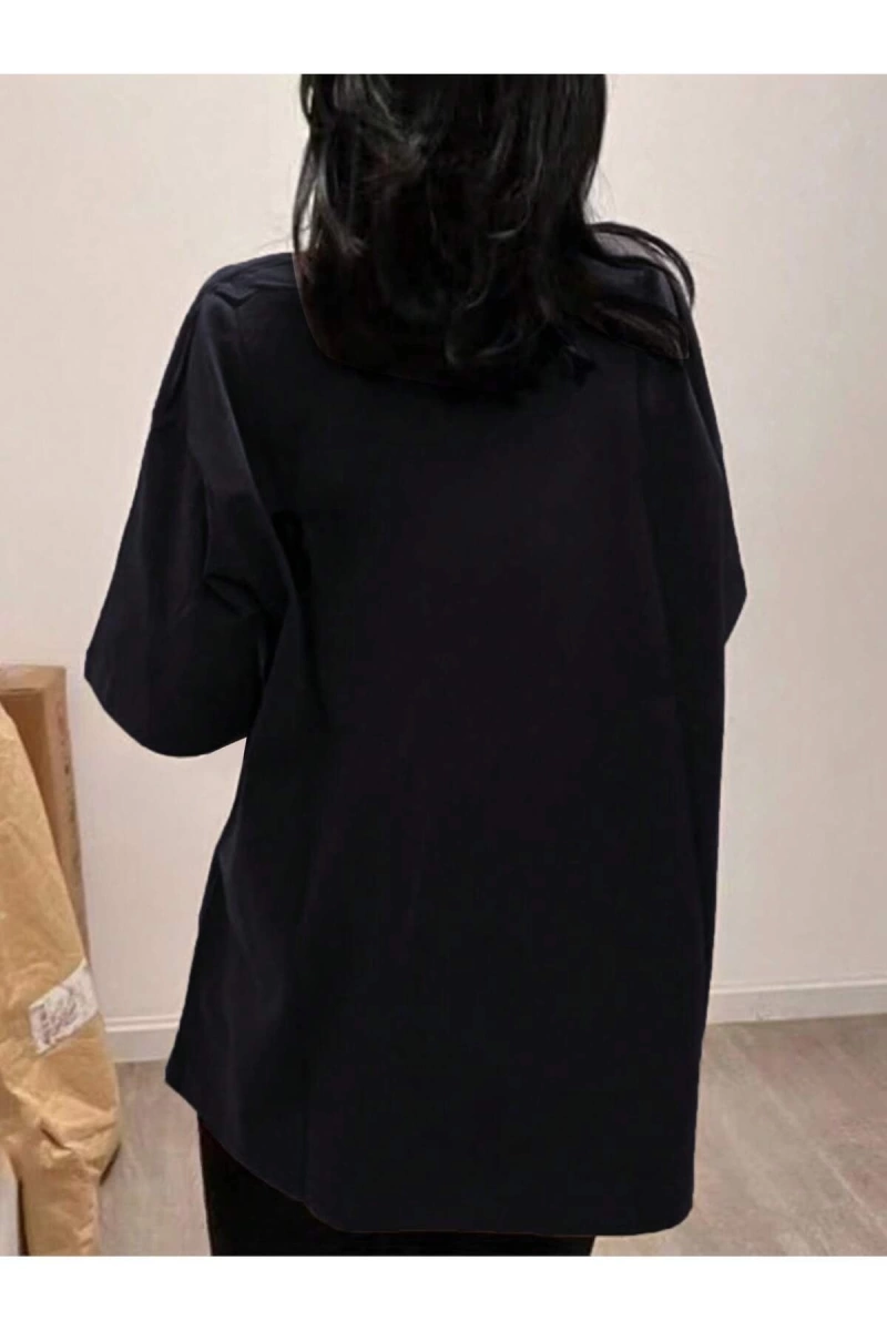 Karikatür ve Grafik tasarım Oversize T-shirt Cartoon/Letter serisi kod385