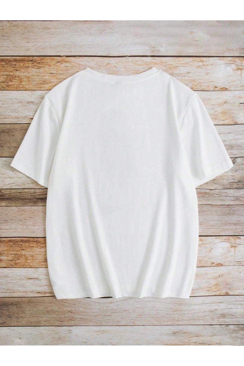 Karikatür ve Grafik tasarım Oversize T-shirt Cartoon/Letter serisi kod401