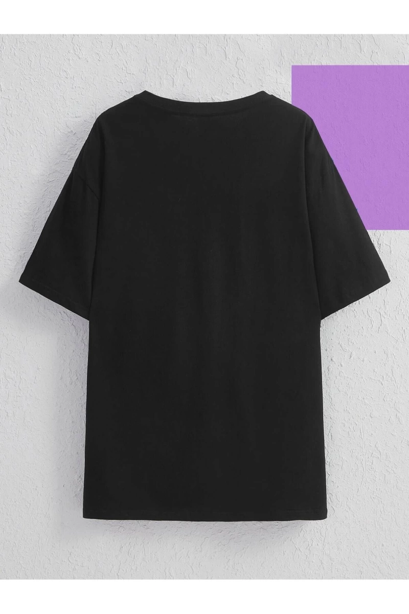 Karikatür ve Grafik tasarım Oversize T-shirt Cartoon/Letter serisi kod402