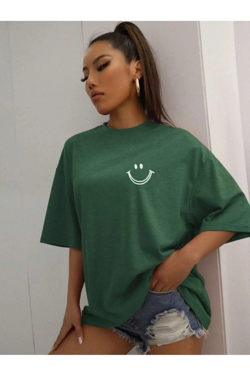 Karikatür ve Grafik tasarım Oversize T-shirt Cartoon/Letter serisi kod414