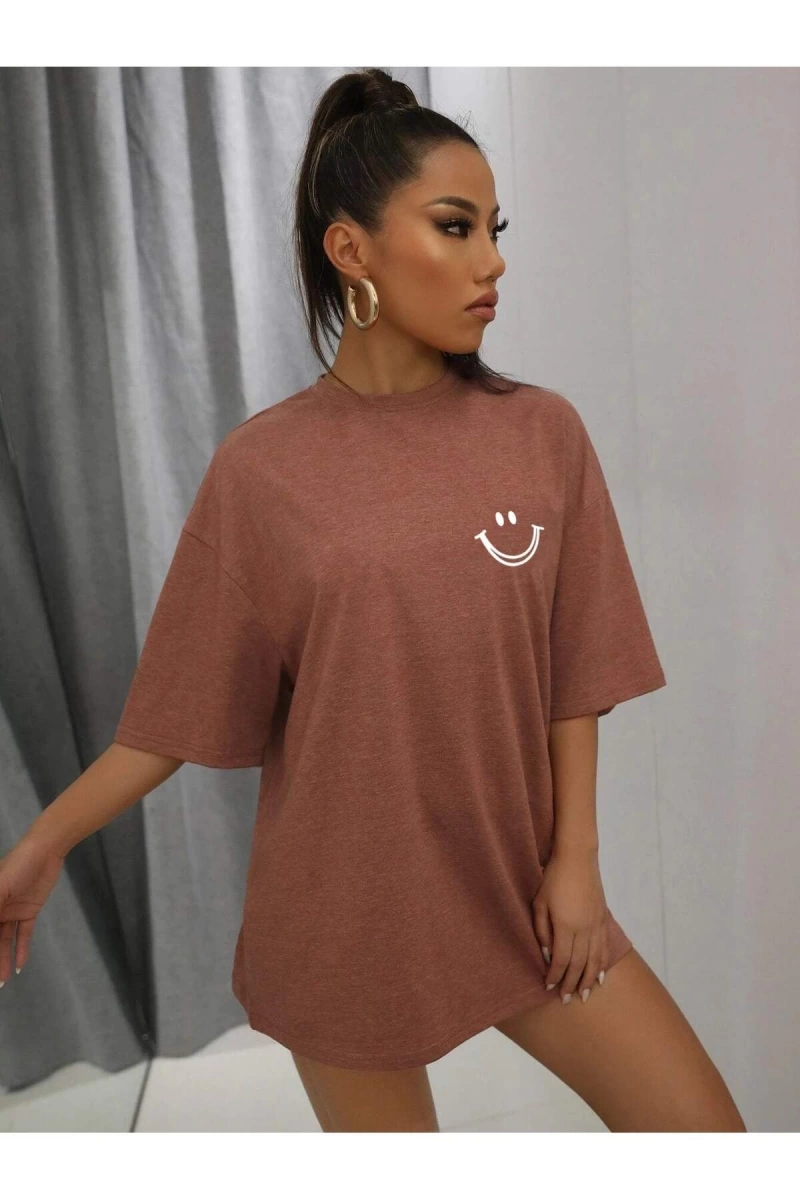 Karikatür ve Grafik tasarım Oversize T-shirt Cartoon/Letter serisi kod417
