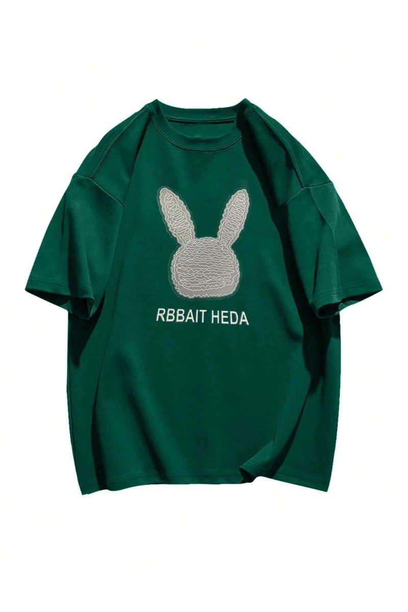 Karikatür ve Grafik tasarım Oversize T-shirt Cartoon/Letter serisi kod451