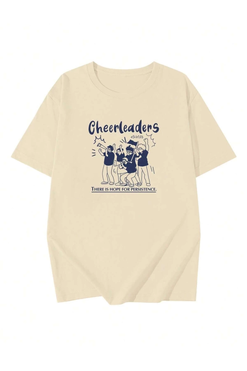 Karikatür ve Grafik tasarım Oversize T-shirt Cartoon/Letter serisi kod481
