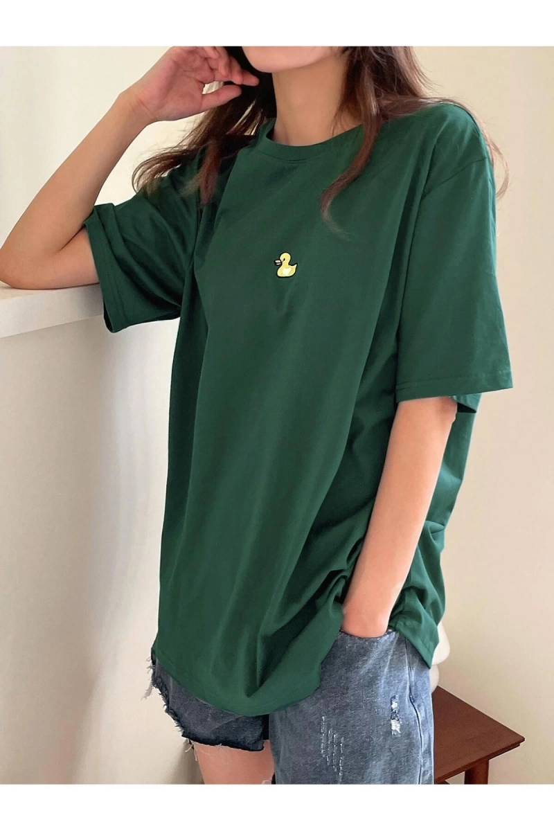 Karikatür ve Grafik tasarım Oversize T-shirt Cartoon/Letter serisi kod499