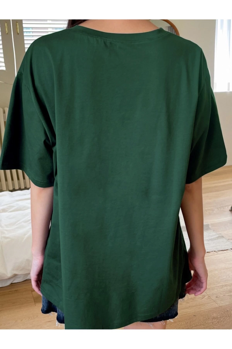 Karikatür ve Grafik tasarım Oversize T-shirt Cartoon/Letter serisi kod499