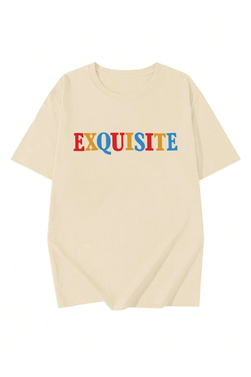 Karikatür ve Grafik tasarım Oversize T-shirt Cartoon/Letter serisi kod503