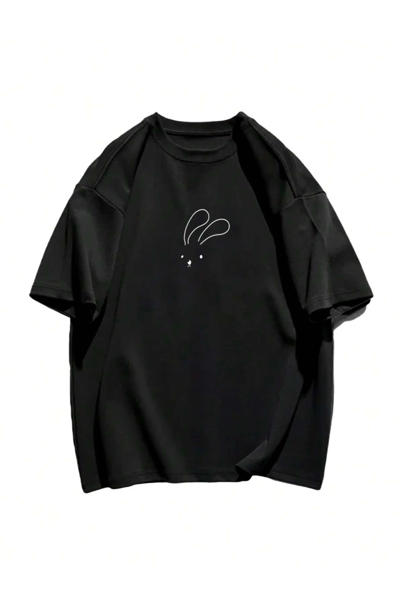 Karikatür ve Grafik tasarım Oversize T-shirt Cartoon/Letter serisi kod525