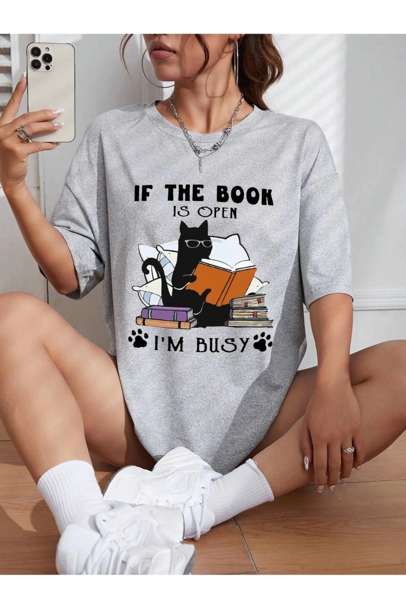 Karikatür ve Grafik tasarım Oversize T-shirt Cartoon/Letter serisi kod540