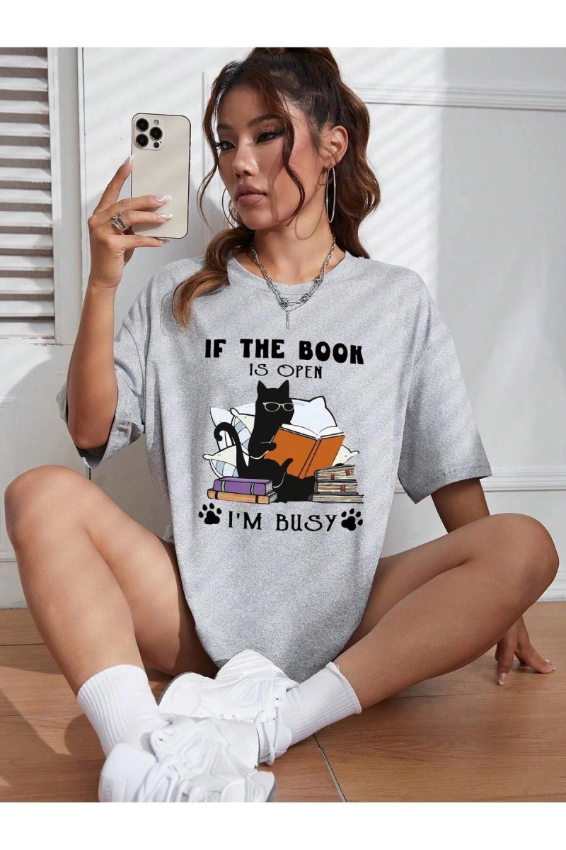 Karikatür ve Grafik tasarım Oversize T-shirt Cartoon/Letter serisi kod540
