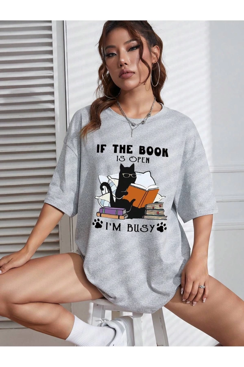 Karikatür ve Grafik tasarım Oversize T-shirt Cartoon/Letter serisi kod540