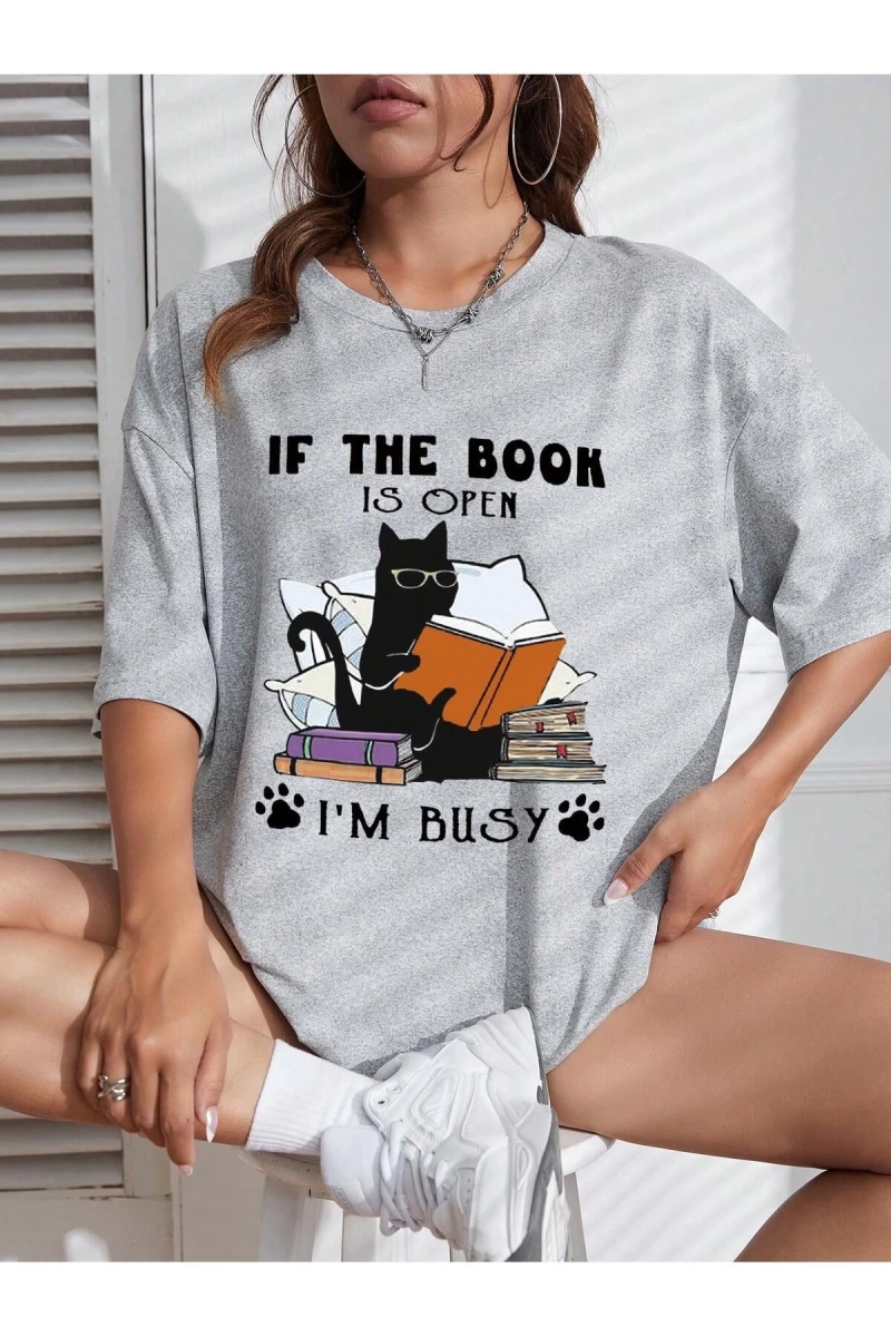 Karikatür ve Grafik tasarım Oversize T-shirt Cartoon/Letter serisi kod540
