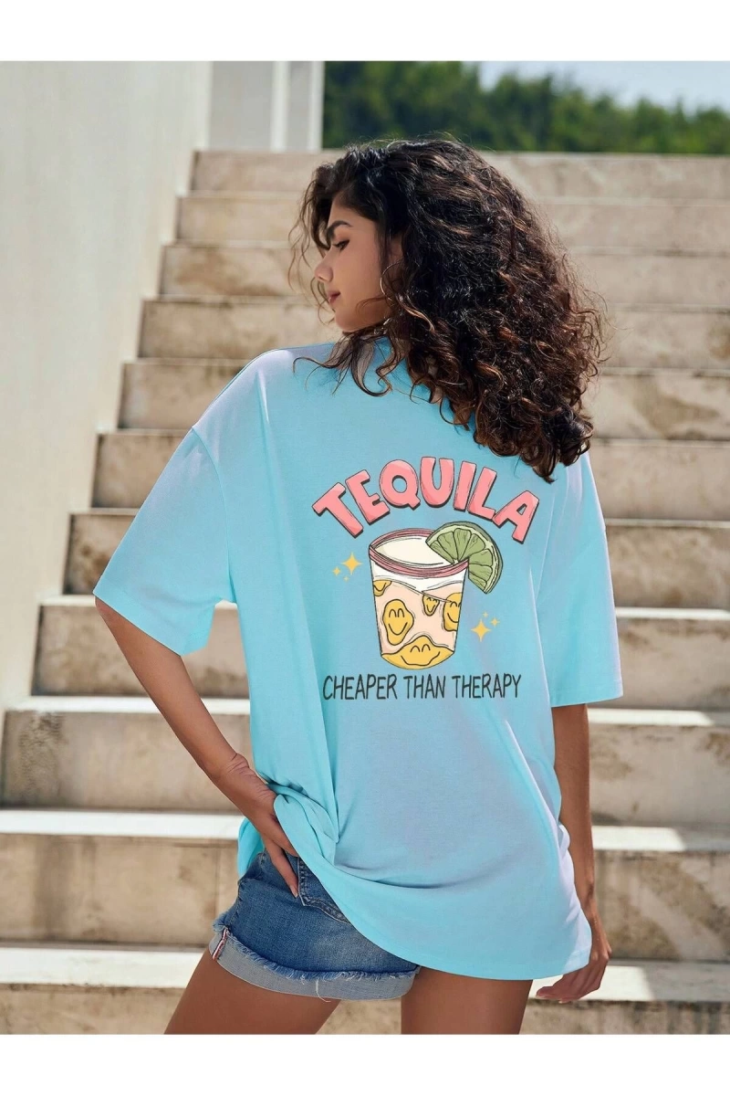 Karikatür ve Grafik tasarım Oversize T-shirt Cartoon/Letter serisi kod548