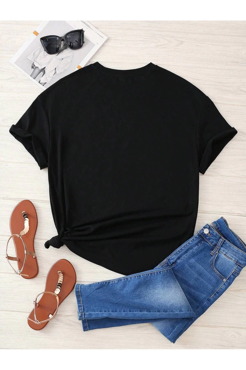 Karikatür ve Grafik tasarım Oversize T-shirt Cartoon/Letter serisi kod549