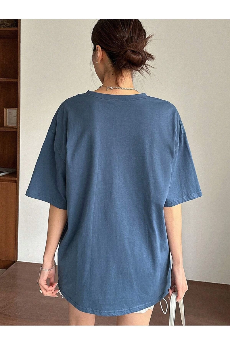 Karikatür ve Grafik tasarım Oversize T-shirt Cartoon/Letter serisi kod553