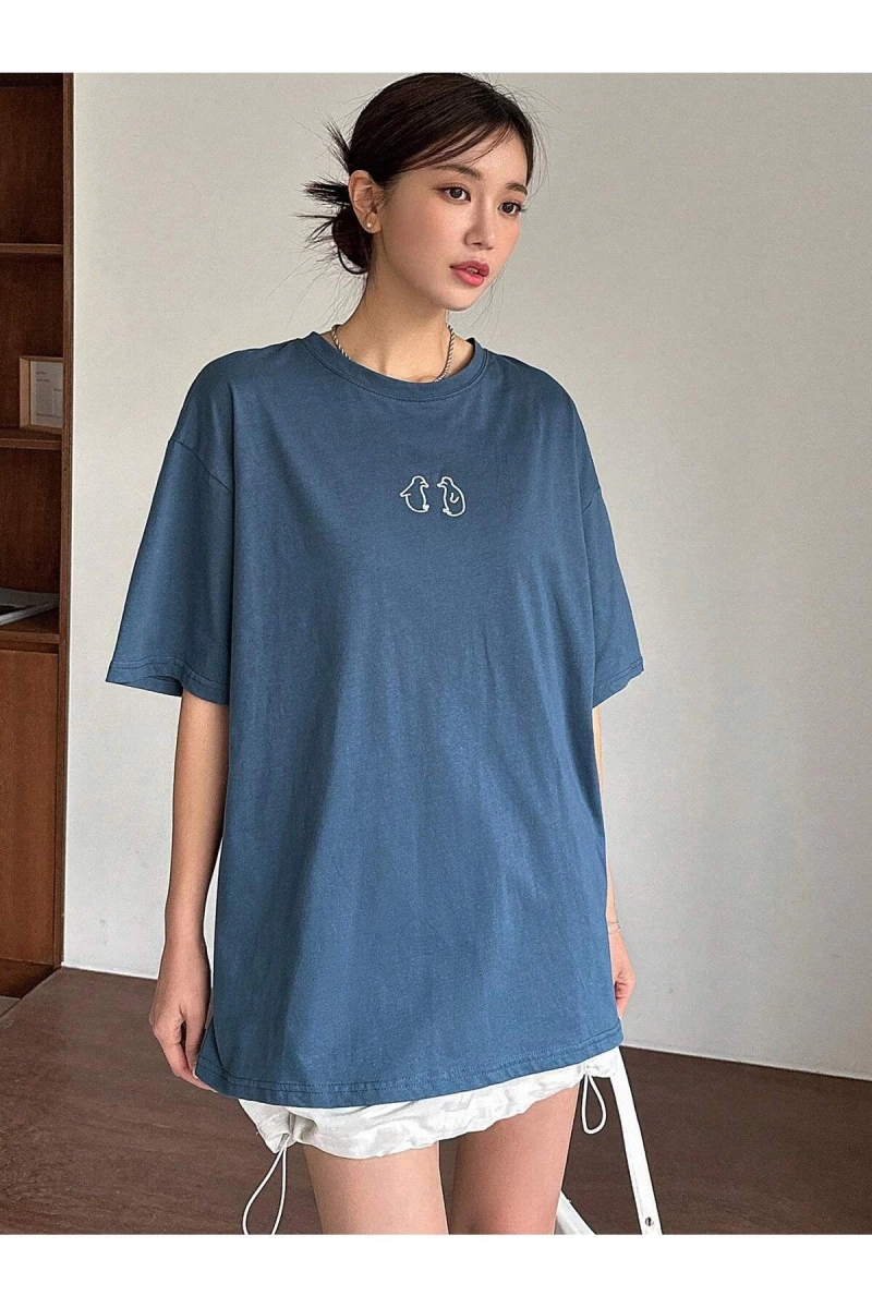 Karikatür ve Grafik tasarım Oversize T-shirt Cartoon/Letter serisi kod553