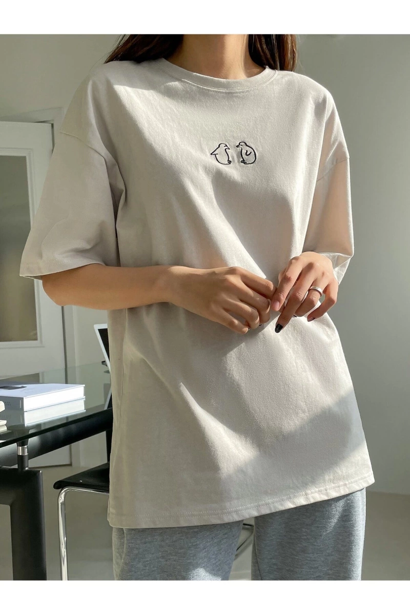 Karikatür ve Grafik tasarım Oversize T-shirt Cartoon/Letter serisi kod554