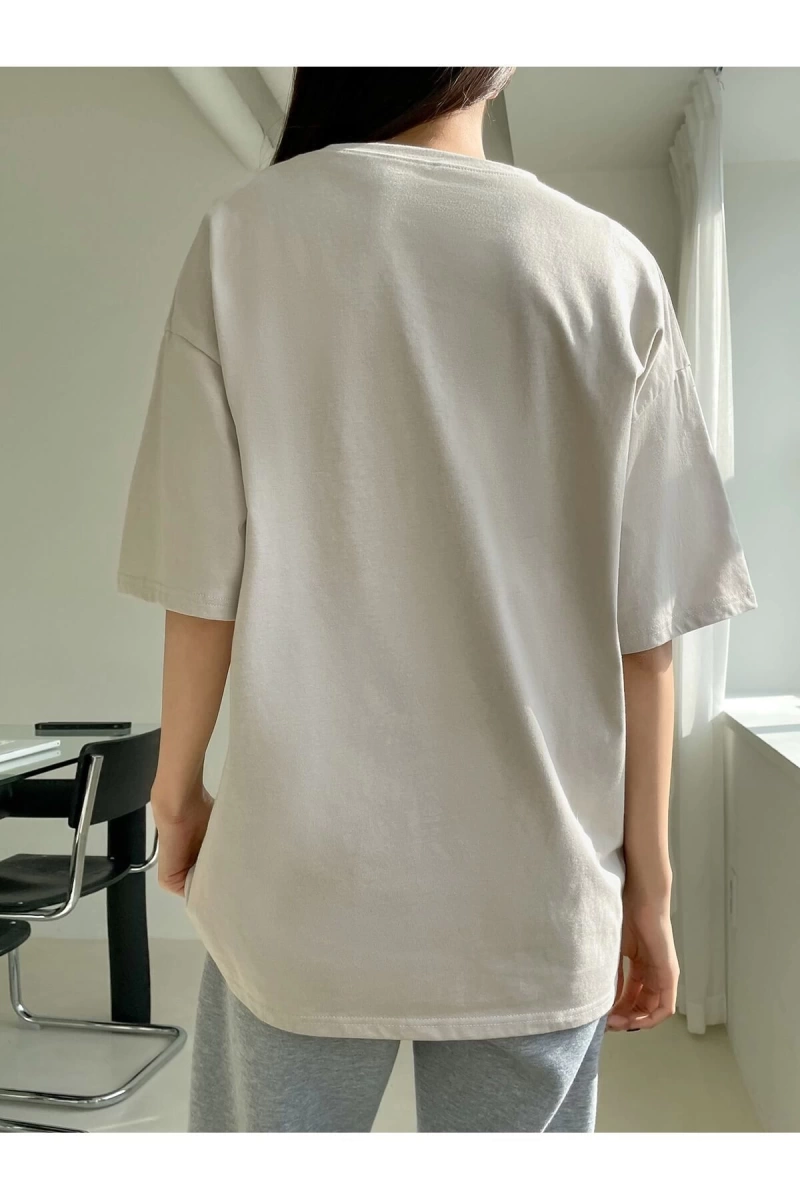 Karikatür ve Grafik tasarım Oversize T-shirt Cartoon/Letter serisi kod554