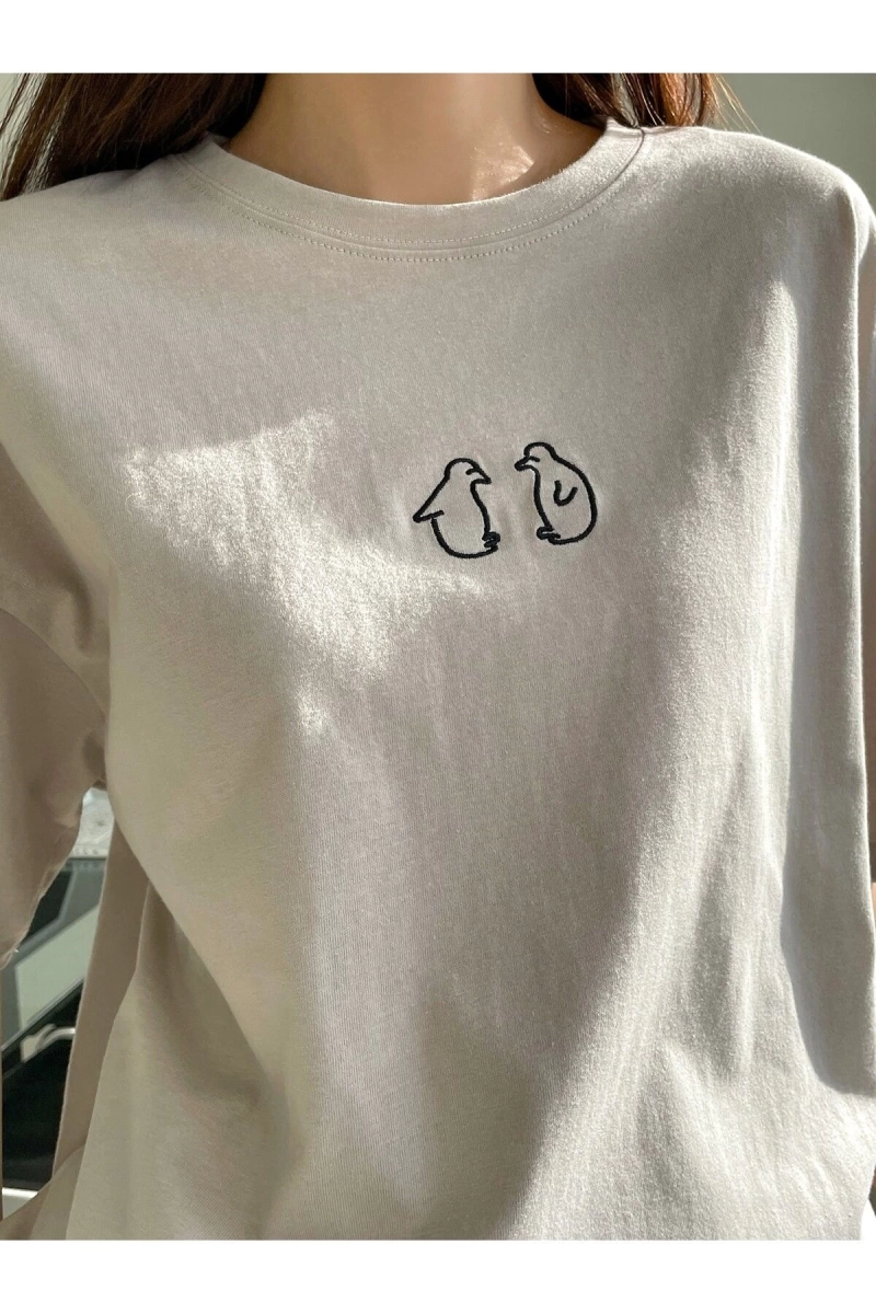 Karikatür ve Grafik tasarım Oversize T-shirt Cartoon/Letter serisi kod554