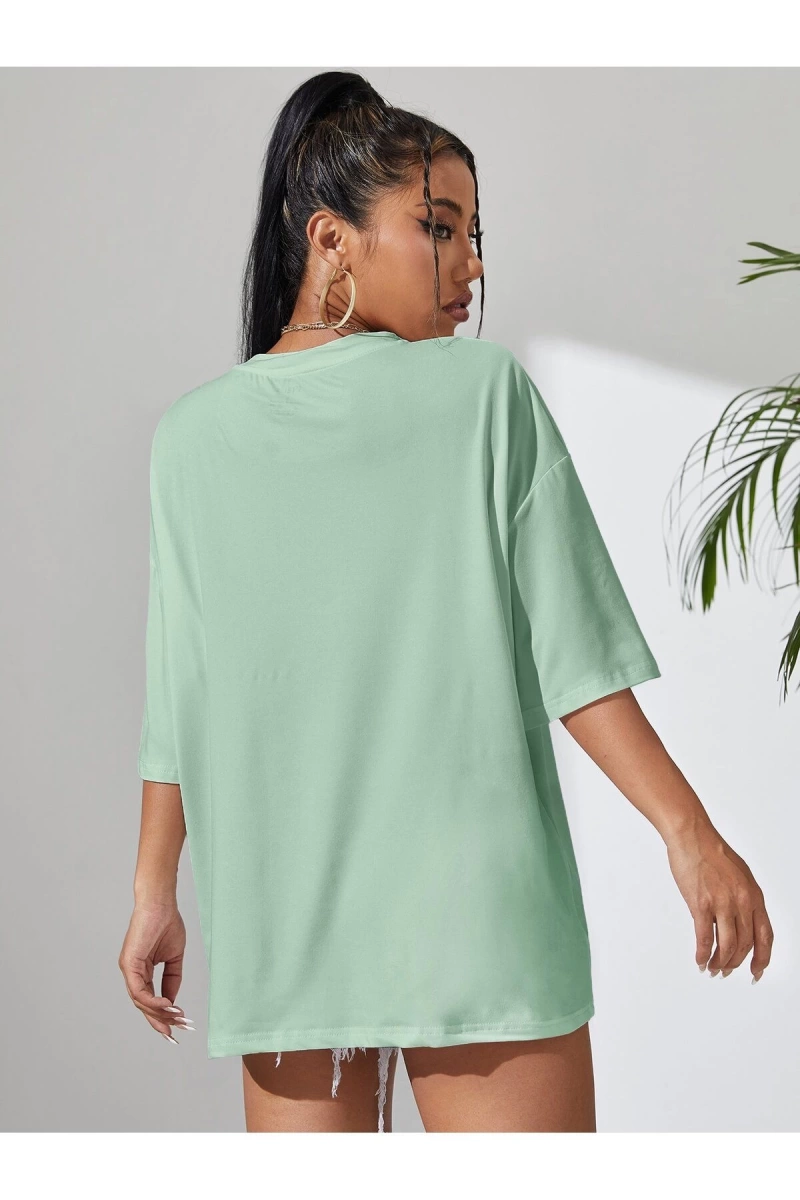 Karikatür ve Grafik tasarım Oversize T-shirt Cartoon/Letter serisi kod570