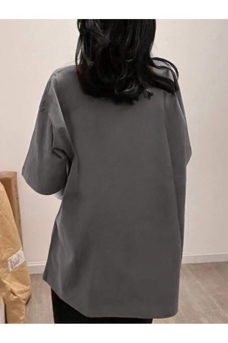 Karikatür ve Grafik tasarım Oversize T-shirt Cartoon/Letter serisi kod585