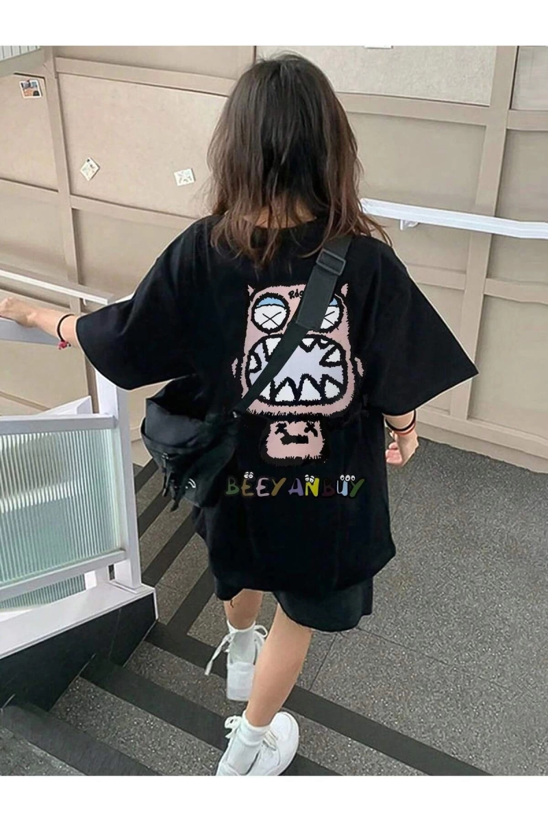 Karikatür ve Grafik tasarım Oversize T-shirt Cartoon/Letter serisi kod588