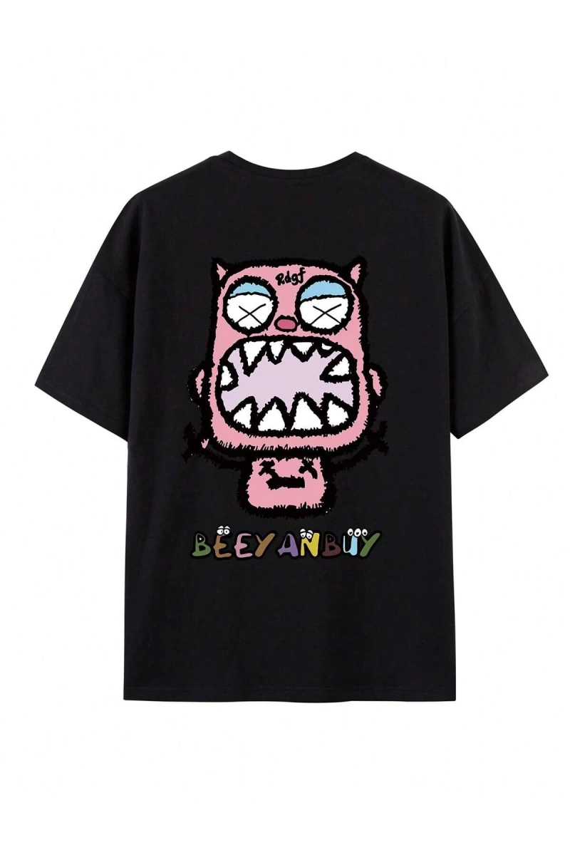 Karikatür ve Grafik tasarım Oversize T-shirt Cartoon/Letter serisi kod588