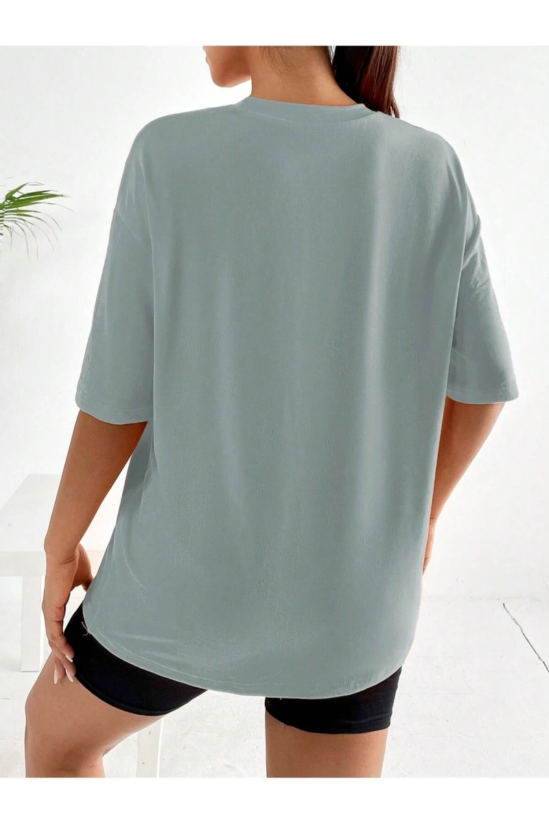 Karikatür ve Grafik tasarım Oversize T-shirt Cartoon/Letter serisi kod596