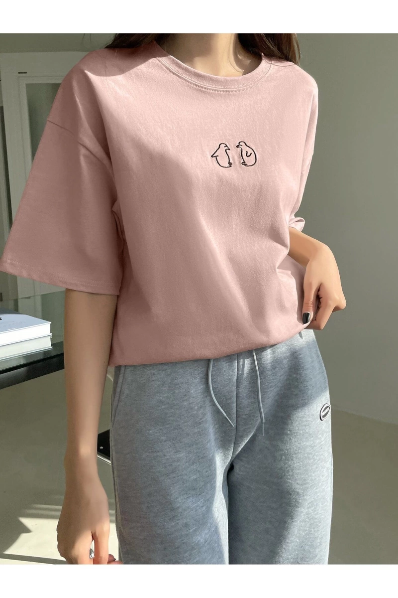 Karikatür ve Grafik tasarım Oversize T-shirt Cartoon/Letter serisi kod625