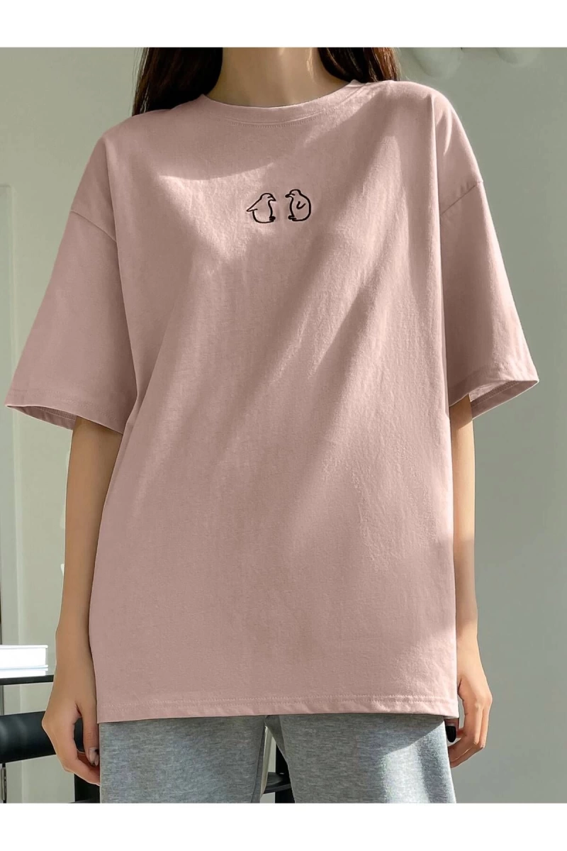 Karikatür ve Grafik tasarım Oversize T-shirt Cartoon/Letter serisi kod625