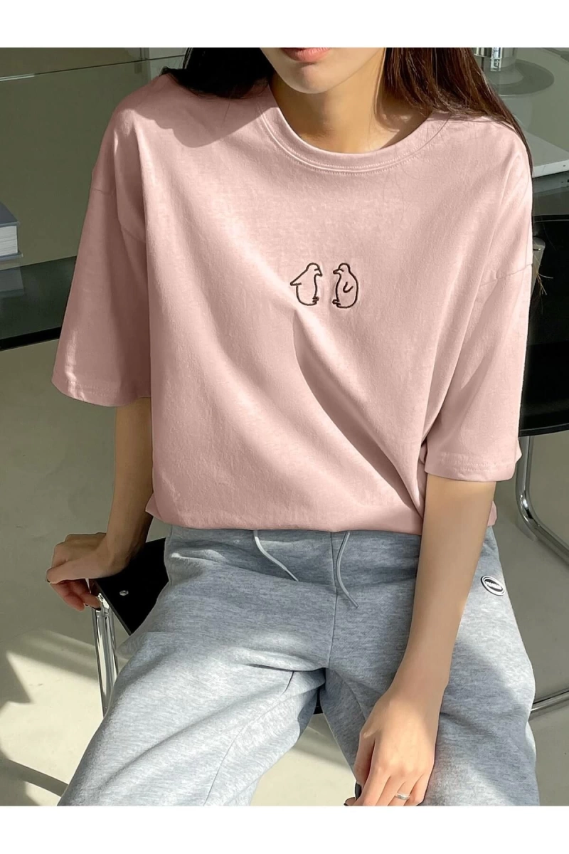 Karikatür ve Grafik tasarım Oversize T-shirt Cartoon/Letter serisi kod625