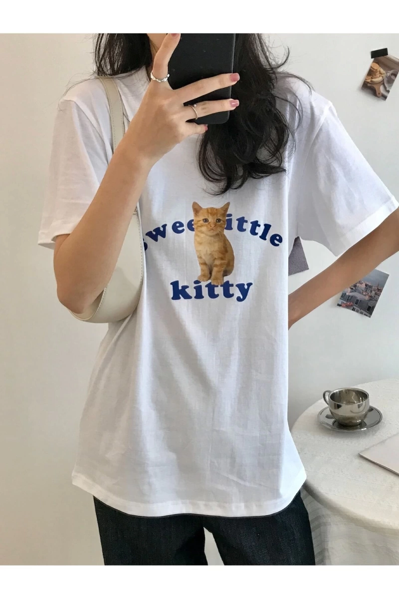Karikatür ve Grafik tasarım Oversize T-shirt Cartoon/Letter serisi kod639