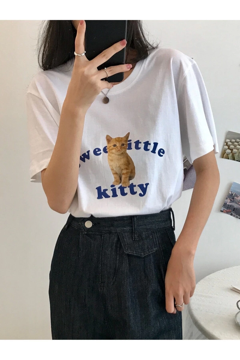 Karikatür ve Grafik tasarım Oversize T-shirt Cartoon/Letter serisi kod639