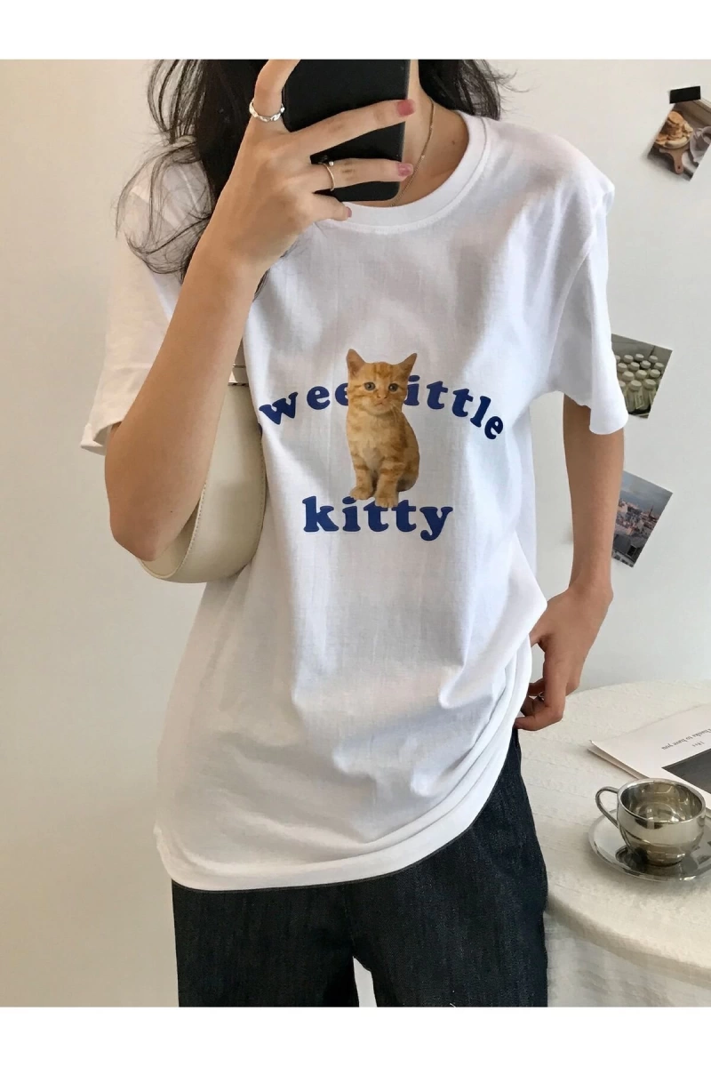 Karikatür ve Grafik tasarım Oversize T-shirt Cartoon/Letter serisi kod639