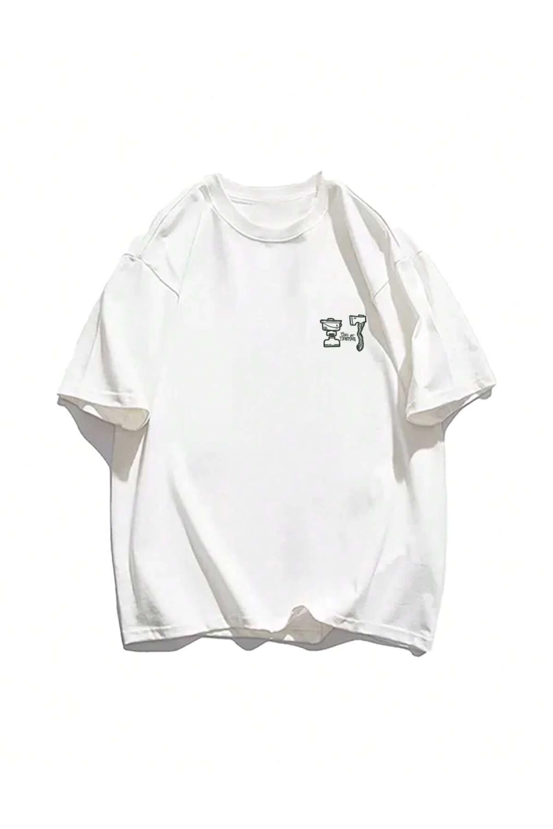 Karikatür ve Grafik tasarım Oversize T-shirt Cartoon/Letter serisi kod640