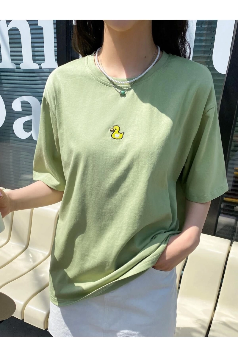 Karikatür ve Grafik tasarım Oversize T-shirt Cartoon/Letter serisi kod692