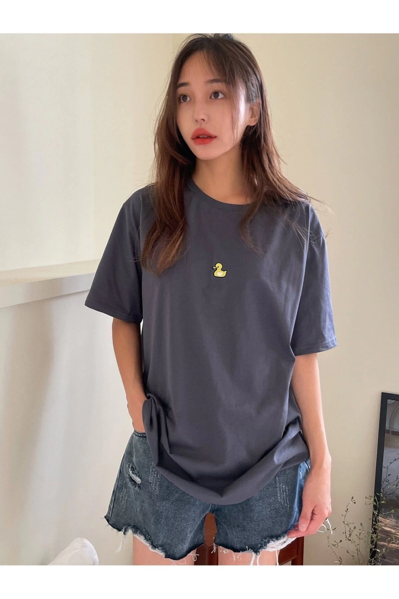 Karikatür ve Grafik tasarım Oversize T-shirt Cartoon/Letter serisi kod693