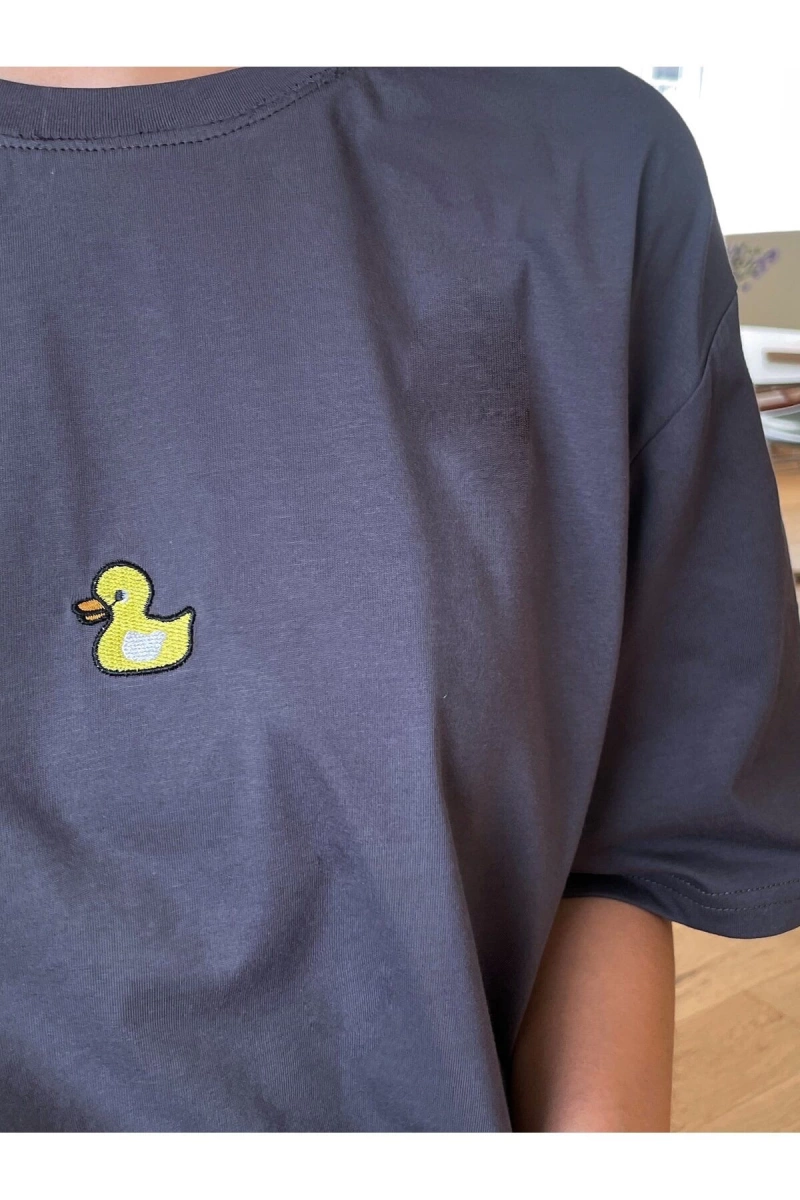 Karikatür ve Grafik tasarım Oversize T-shirt Cartoon/Letter serisi kod693
