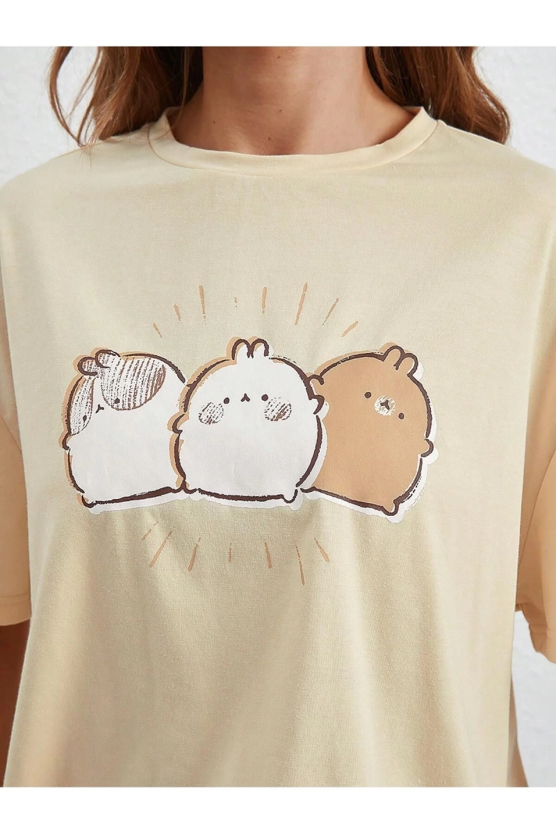 Karikatür ve Grafik tasarım Oversize T-shirt Cartoon/Letter serisi kod707
