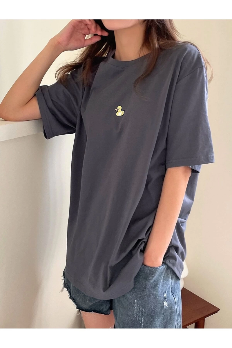 Karikatür ve Grafik tasarım Oversize T-shirt Cartoon/Letter serisi kod78
