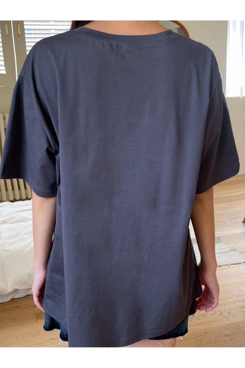 Karikatür ve Grafik tasarım Oversize T-shirt Cartoon/Letter serisi kod78
