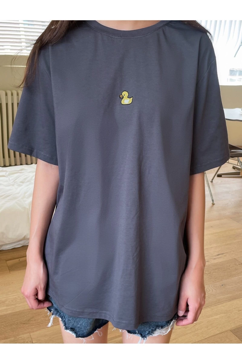 Karikatür ve Grafik tasarım Oversize T-shirt Cartoon/Letter serisi kod78